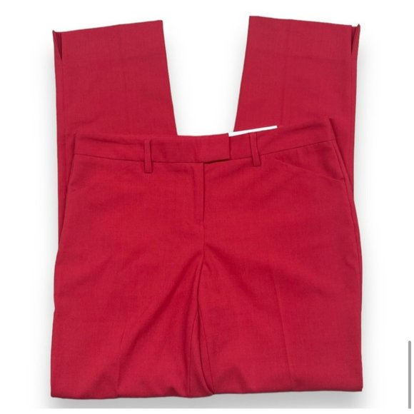 NWT Laundry By Shelli Segal Ladies Red Slim Fit Ankle Length Pants SZ 6 - Picture 9 of 10